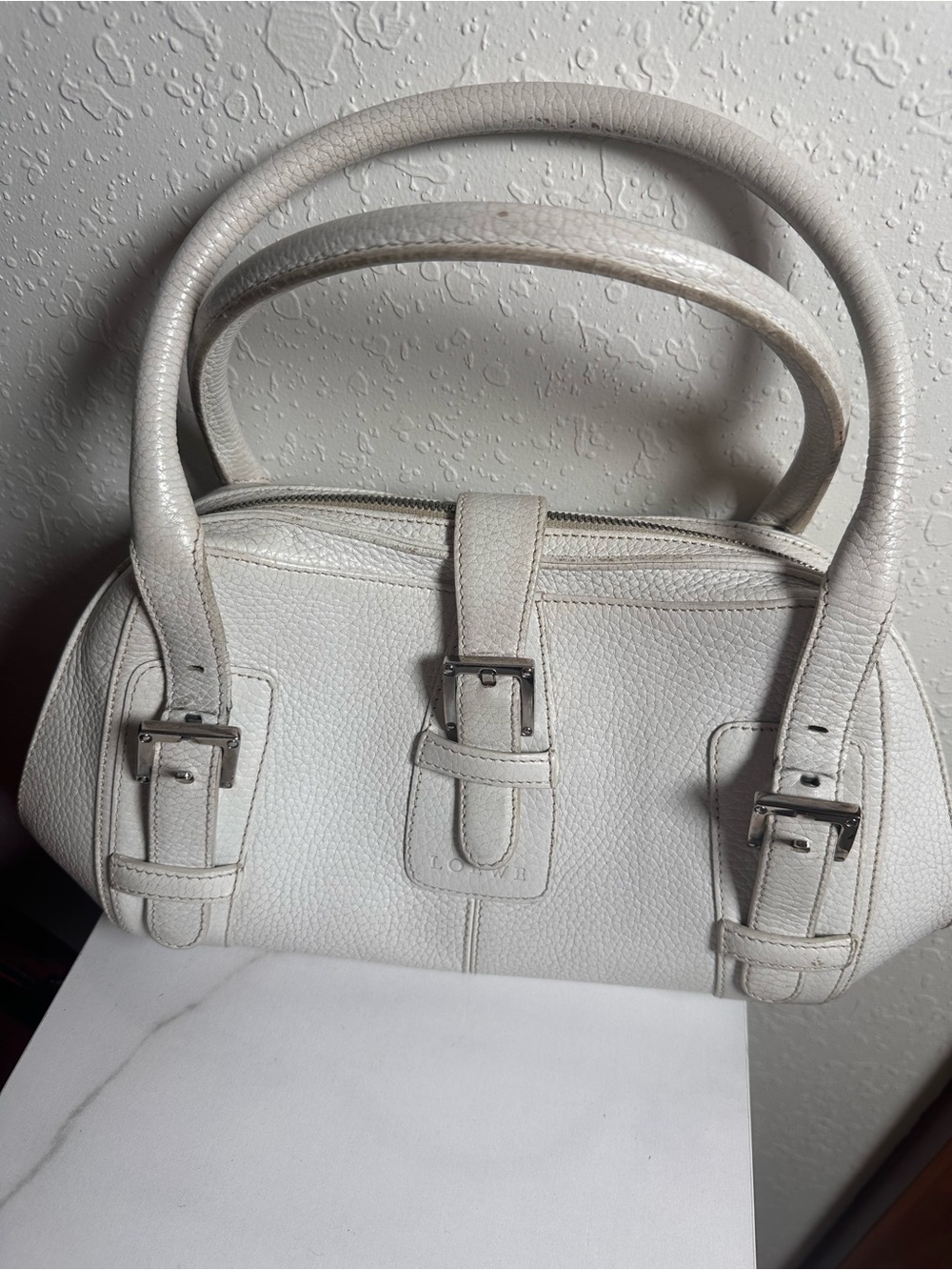 LOEWE Handbag Senda White